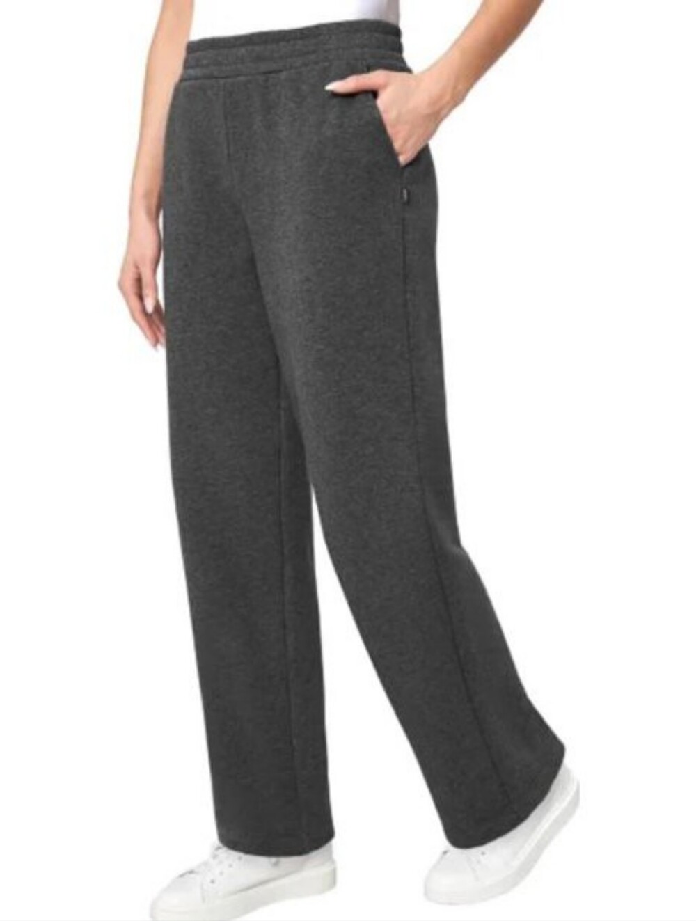 Mondetta Charcoal Gray Fleece-Lined Joggers